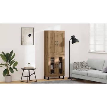 vidaXL Highboard 2 st Artisan Eiken 69,5 x 34 x 180 cm, Verzenden, Nieuw