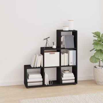 vidaXL Boekenkast trapvormig 107 cm bewerkt hout zwart, Verzenden, Nieuw