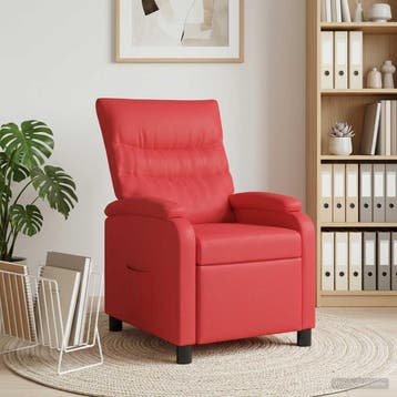 vidaXL Recliner Rood Kunstleer, Verzenden, Nieuw