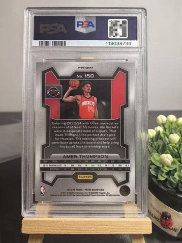 2023/24 Panini Prizm Amen Thompson 150 Carte parallèle,, Nieuw