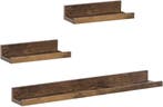 2dekans | Woltu RG9491HOV Wandplanken Set van 3 - 60 x 10 x, Vêtements | Hommes, Vêtements Homme Autre, Ophalen of Verzenden