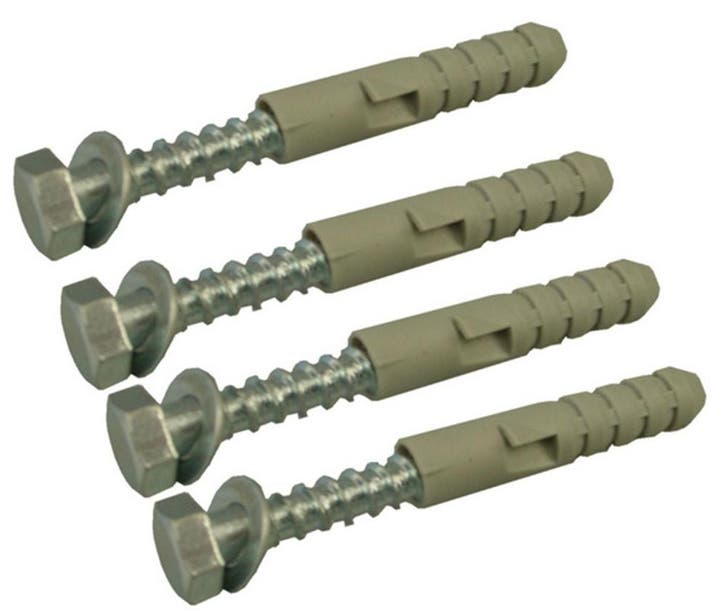 Radiator houtdraadboutenset M-10x50 (4 st.) compl., Bricolage & Construction, Quincaillerie & Fixations, Enlèvement ou Envoi