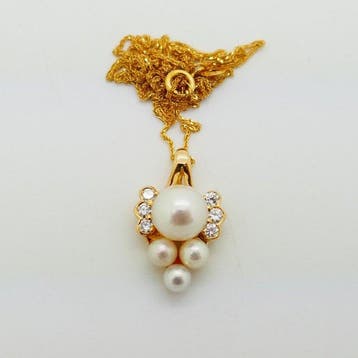 Zonder minimumprijs - Ketting met hanger - 18 karaat Geel