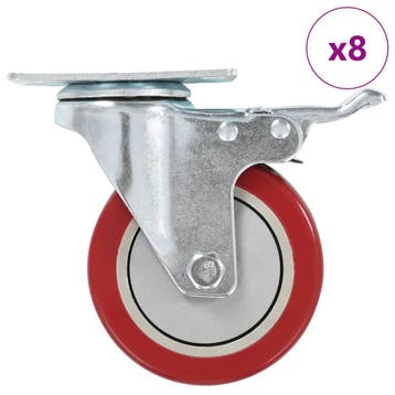 vidaXL Zwenkwielen 8 st 100 mm, Verzenden