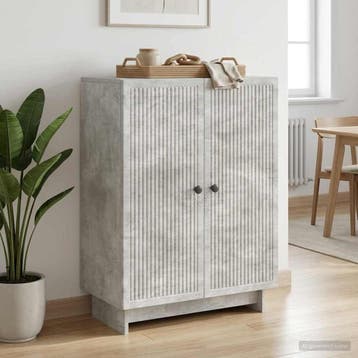 vidaXL Dressoir Betongrijs 66 x 34,5 x 90 cm Bewerkt hout, Verzenden