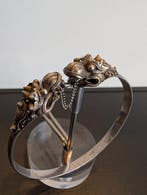 Argent - Bracelet - Bracelet manchette en argent indonésien, Antiquités & Art