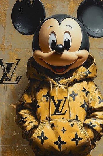 Canvas Fit - Alberto Ricardo - Goku y Mickey en la Era del, Nieuw