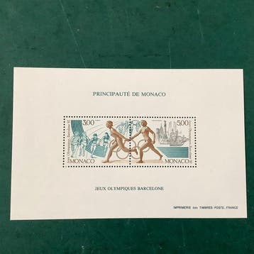Monaco 1992 - Speciale blok Olympische Spelen in Barcelona -, Postzegels en Munten, Gestempeld