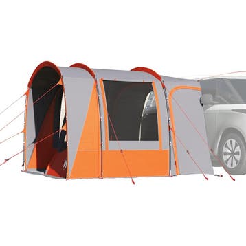 vidaXL Autotent 4-persoons waterdicht grijs en oranje, Verzenden, Nieuw