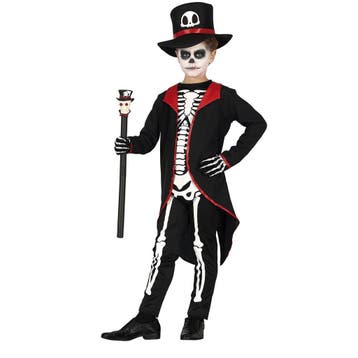 Elegante Skelet Halloween Kostuum Kind, Verzenden, Nieuw