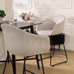 Nolon beige barkruk Nino | Met armleuningen | Kookeiland, Huis en Inrichting, Barkrukken, Verzenden, Nieuw, Metaal, 90 cm of meer