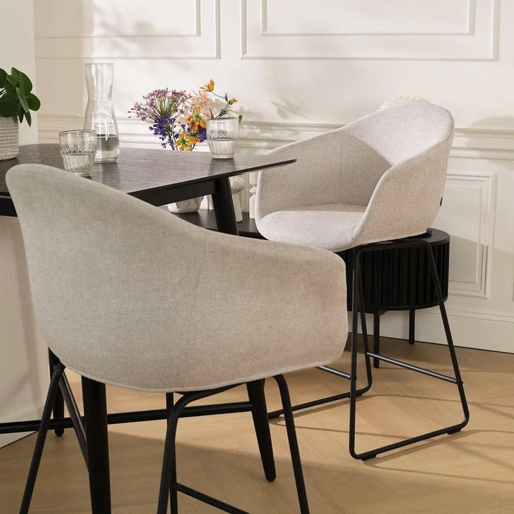 Nolon beige barkruk Nino | Met armleuningen | Kookeiland, Maison & Meubles, Tabourets de bar, Envoi