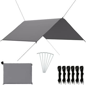 vidaXL Afdekzeil 3x2,85 m grijs, Verzenden