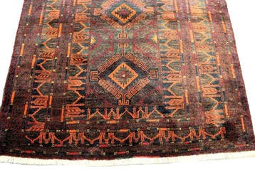 Beloudj - Tapijt - 208 cm - 123 cm - Antik Afghan Balutsch, Nieuw