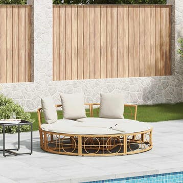 vidaXL Loungebed voor buiten zonder luifel poly rattan, Verzenden