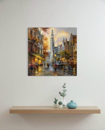 Knysh Tanya (1965) - Fall evening in Brugge, Antiek en Kunst