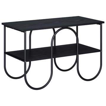 vidaXL TV-meubel 80 x 40 x 50 cm Zwart eiken Bewerkt hout, Huis en Inrichting, Verzenden, Nieuw