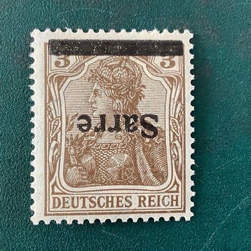 Territoire du bassin de la Sarre 1920 - 3 Pf Germania avec