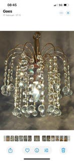 Swarovski - Kroonluchter (2) - Kristal, Bladgoud