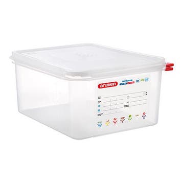Voedseldoos | 10L | 1/2GN | 325x265x150(h)mm Araven, Verzenden