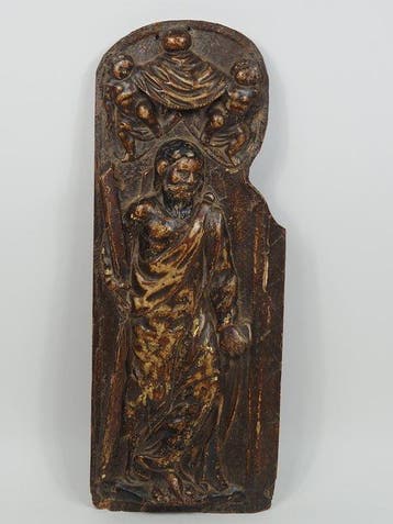 Reliëf, Relief depicting Saint Andrew - 52.5 cm - Hout