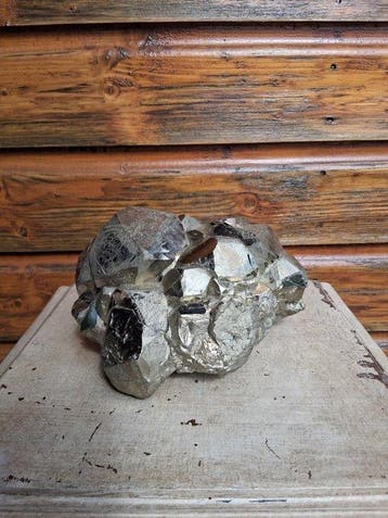 pyriet Mineralencollectie - Hoogte: 11 cm - Breedte: 18 cm-