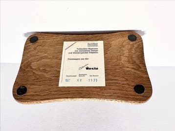 Westa - Post/brieven weegschaal - Hout, Messing - Met