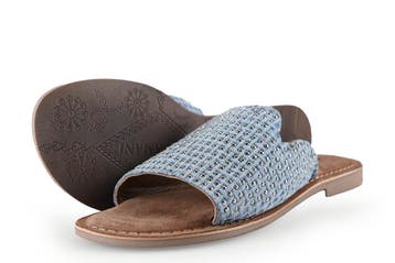 Lazamani Slippers in maat 39 Blauw, Slippers, Lazamani, Zo goed als nieuw, Verzenden