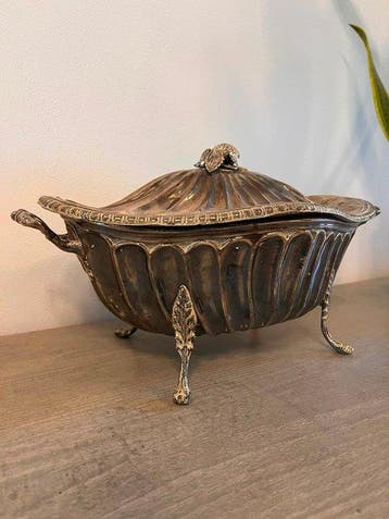 Tureen - Verzilverd messing - Geen reserve