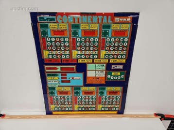 Originele frontplaat van bingo- en spelautomaat...., Nieuw