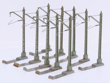 Schaal H0 Märklin 7009 bovenleidingmast met vaste voet za.., Ophalen of Verzenden, Rails