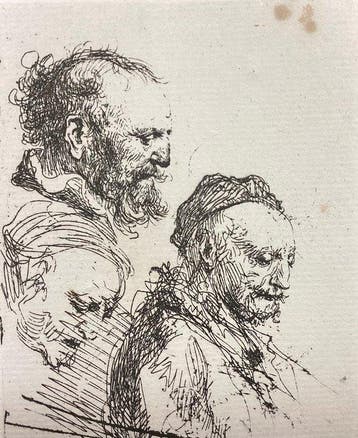 Rembrandt Harmensz van Rijn (1606-1669), after - Tre studi