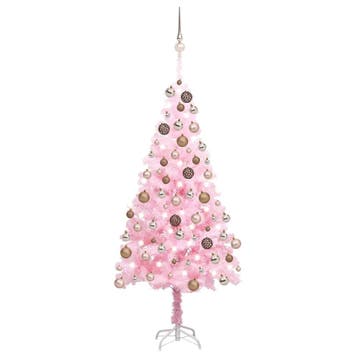 vidaXL Kunstkerstboom met verlichting en kerstballen 180 cm, Verzenden