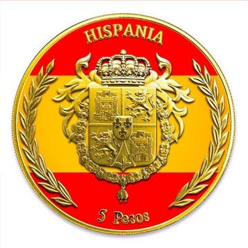 Hispanië. 5 Pesos 2025 1 oz 5 pesos Hispania Spanish Flag