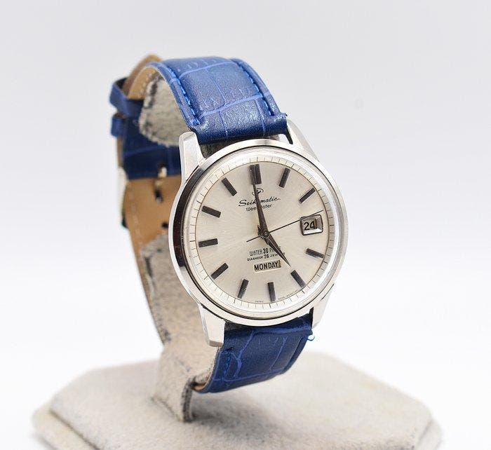 Seiko - Seikomatic-P - Zonder minimumprijs - Weekdater Cal., Bijoux, Sacs & Beauté, Montres | Anciennes | Antiquités