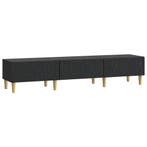 vidaXL TV Kast 147 x 34,5 x 30 cm Zwart Bewerkt hout, Huis en Inrichting, Kasten |Televisiemeubels, Verzenden, Nieuw