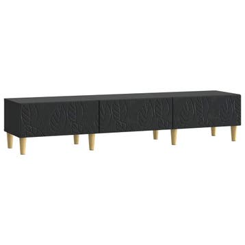 vidaXL TV Kast 147 x 34,5 x 30 cm Zwart Bewerkt hout, Verzenden, Nieuw