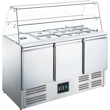 SARO Saladette met glas opbouw - ES 903 G, Verzenden, Nieuw in verpakking, Koelen en Vriezen