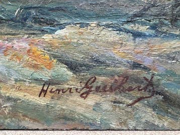 Henri Guibert (XIX-XX) - Marina tempestosa