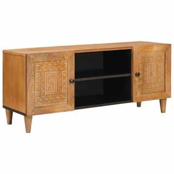 vidaXL TV Eenheden Lichtbruin 105 x 33 x 46 cm Massief Mango, Verzenden, Nieuw