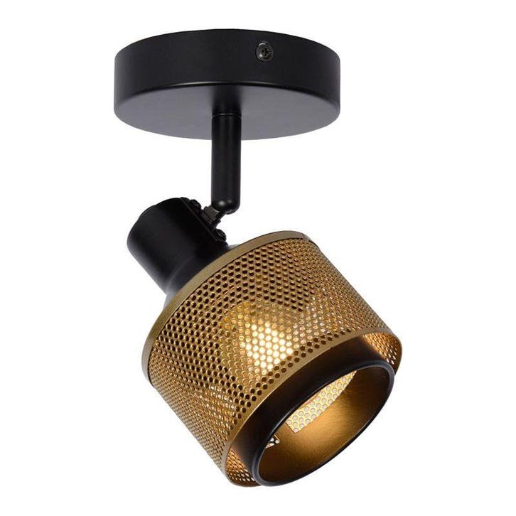 Lucide RAFA - Wandspot - 1xE14 - Zwart -, Maison & Meubles, Lampes | Lampes en vrac, Envoi
