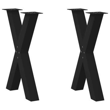 X-poten zwart 72cm | 34% korting | Retour deal (tafelpoten), Tafelpoot, 50 tot 100 cm, Verzenden, Zo goed als nieuw