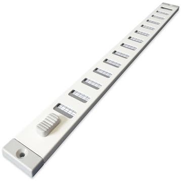 Aluminium afsluitbaar schuifrooster opbouw 370 x 30mm - WIT, Verzenden