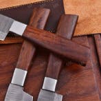 Keukenmes - Chefs knife - gevouwen staal, hout - Noord