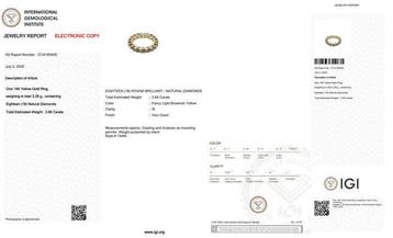 Zonder minimumprijs - Ring - 14 karaat Geel goud - 3.66ct.