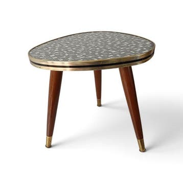 hal lei - Bijzettafel - Messing, Hout - rockabilly