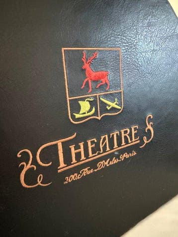 Theatre - Boîte - Cuivre, Bois, Cuir - Boîte à chapeaux, Antiquités & Art