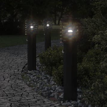 vidaXL Vloerlamp voor buiten met sensor 60 cm roestvrijstaal, Verzenden