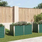 vidaXL Plantenbak verhoogd 160x80x77 cm gegalvaniseerd staal, Verzenden, Nieuw