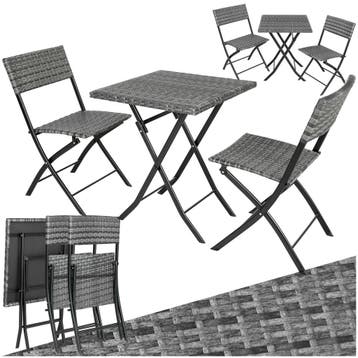 Wicker balkonset Trevi - grijs, Verzenden, Nieuw
